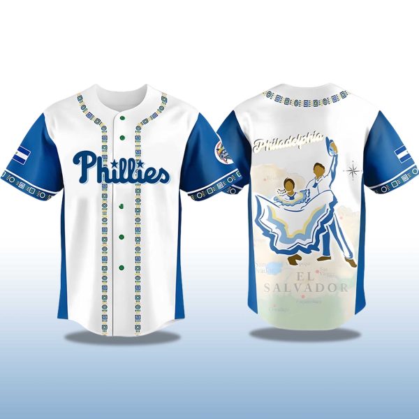 Phillies Salvadoran Heritage Night 2025 Jersey 2