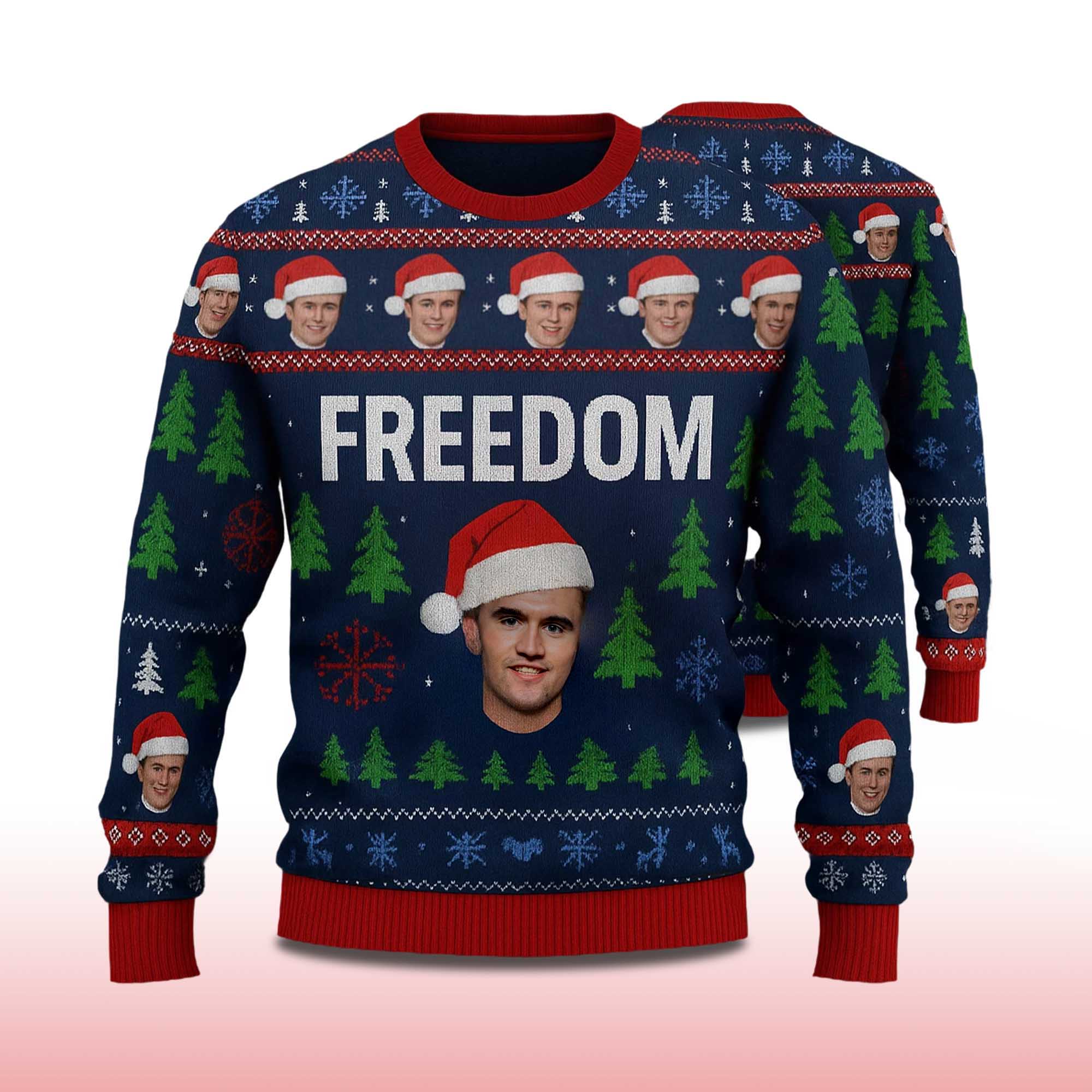 Charlie Kirk Freedom Ugly Christmas Sweater 2 Charlie Kirk Freedom Ugly Christmas Sweater