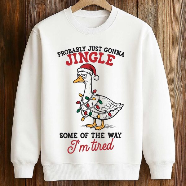Probably Just Gonna Jingle Some Of The Way Im Tired Duck Halloween Shirt 2