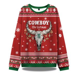 Cowboy Christmas Ugly Sweater 1