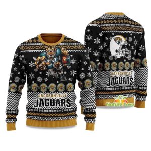 2025 Jacksonville Jaguar Football Ugly Christmas Sweater 1