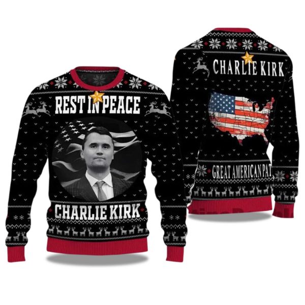 Rest In Peace Charlie Kirk Ugly Christmas Sweater 1