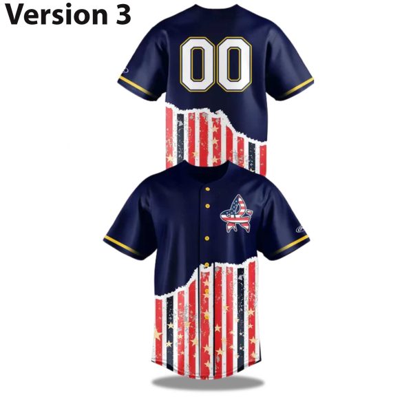 Rocket City Trash Pandas Patriotic Night 2025 Jersey 3