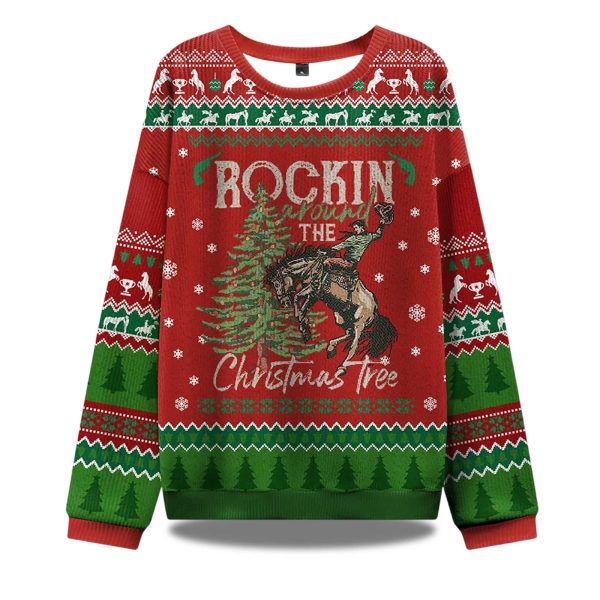 Rockin Around The Christmas Tree Ugly Christmas Sweater 1