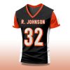 Rudi Johnson Tribute Memorial Football V neck T shirt 2