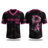 San Francisco 49ers Breast Cancer Awareness Month V neck Short Sleeve Jersey 2025 1
