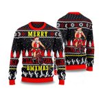 Santa Cycling Merry BMxmas Ugly Christmas Sweater 2025