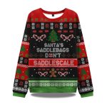 Santa's Saddlebags Don't Saddlescale Ugly Christmas Sweater