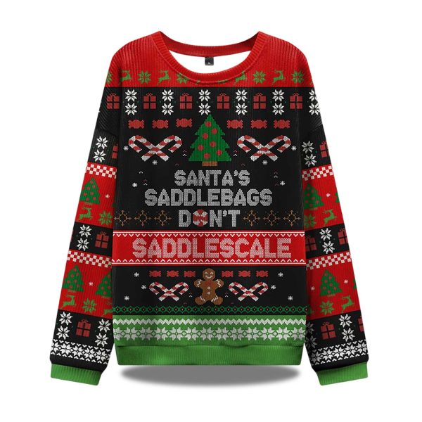 Santas Saddlebags Dont Saddlescale Ugly Christmas Sweater 1