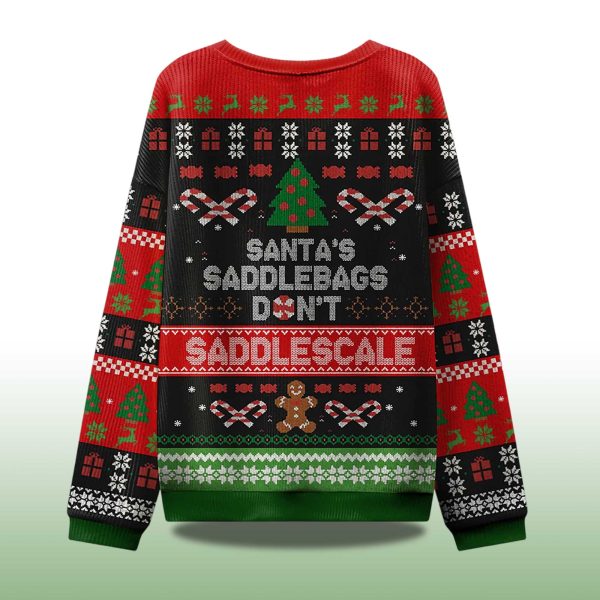 Santas Saddlebags Dont Saddlescale Ugly Christmas Sweater 2