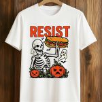 Skeleton Resist Sandwich Ghost Halloween Shirt