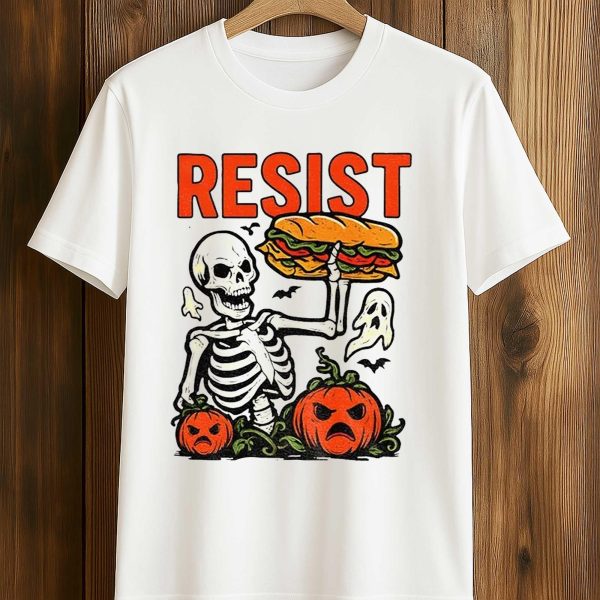 Skeleton Resist Sandwich Ghost Halloween Shirt (1)