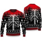Skeleton Skull Spooky Ugly Sweater Halloween 2025