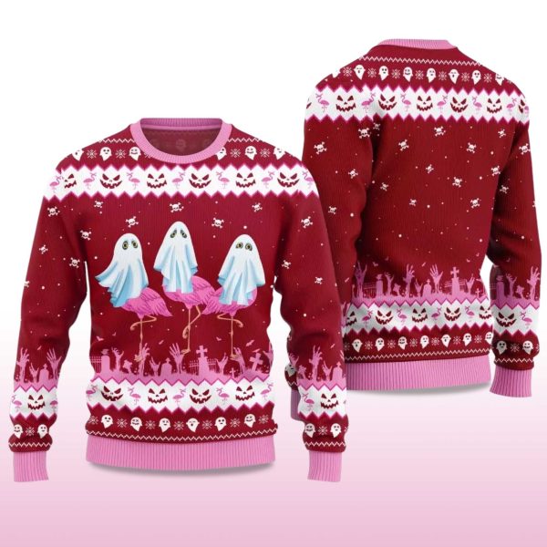 Spooky Flamingo Ugly Sweater 2