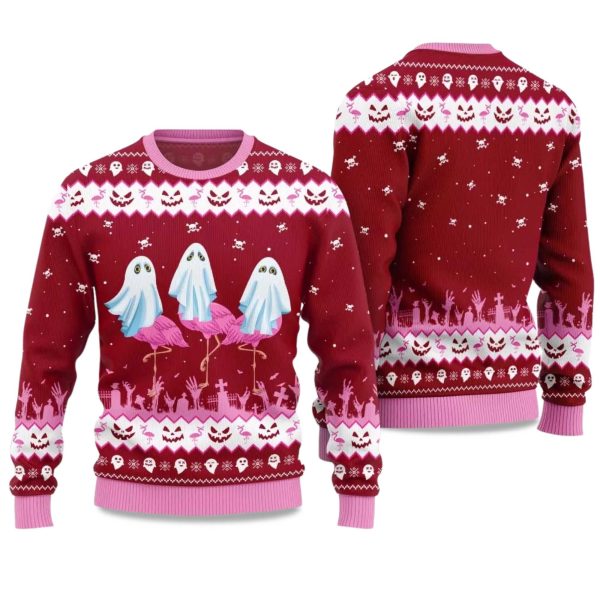 Spooky Flamingo Ugly Sweater