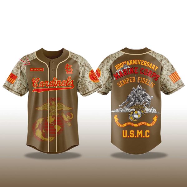 St Louis Cardinals US Marine Corps 250th Birthday Jersey 2025 2