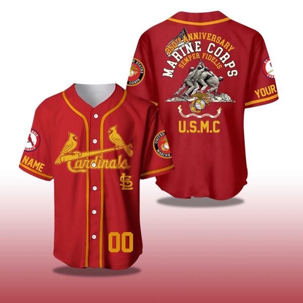 StLouis Cardinals 250th Year Anniversary US Marine Corps Jersey 2025 2