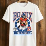 Talanoa Hufanga Wears Bo Nix Broncos Shirt