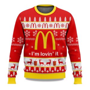 2025 McDonald's Im Lovin It Ugly Christmas Sweater 1