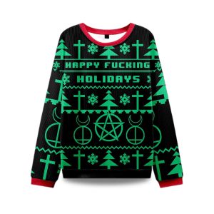 2025 Happy Fucking Holidays Ugly Christmas Sweater 1