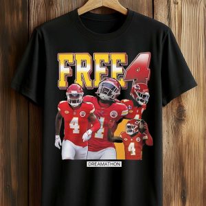 Kansas City Chiefs Rashee Rice Number 4 T Shirt 1