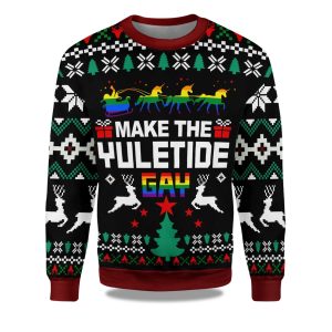 2025 Make The Yuletide Gay Christmas Ugly Sweater 1