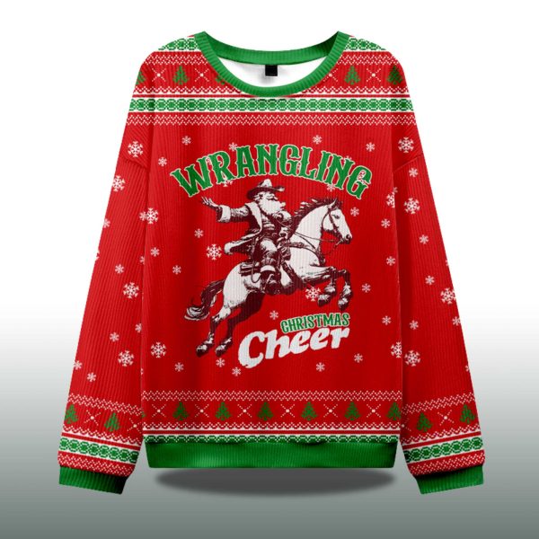 Wrangling Christmas Cheer Ugly Christmas Sweater 2
