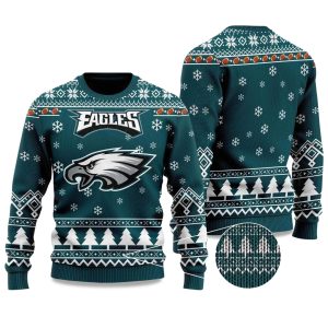 2025 Eagle Football Ugly Christmas Sweater 1