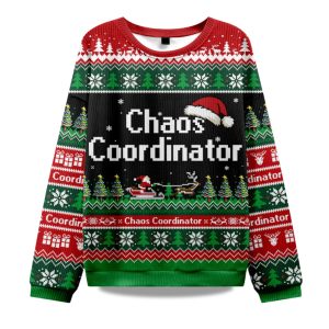 2025 Chaos Coordinator Christmas Ugly Sweater 1