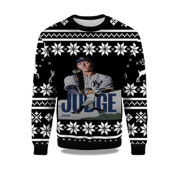 2025 Aaron Judge Yankees Ugly Christmas Sweater 1