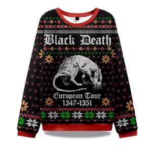 2025 Black Death Ugly Christmas Sweater 1