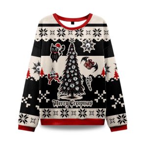 2025 Merry Creepmas Ugly Christmas Sweater 1