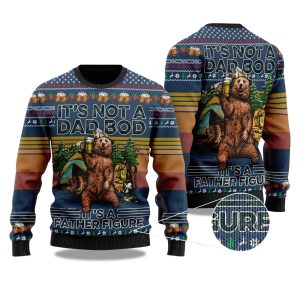 2025 Bear Drink Beer Camping Christmas Ugly Sweater 1