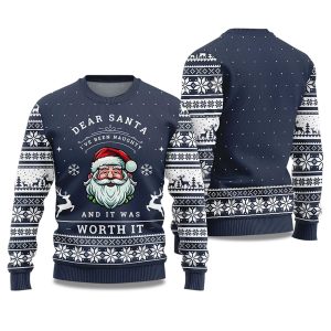 2025 Dear Santa Ive Been Naughty Ugly Christmas Sweater 1