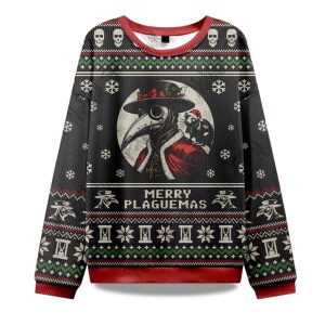 2025 Merry Plaguemas Ugly Christmas Sweater 1
