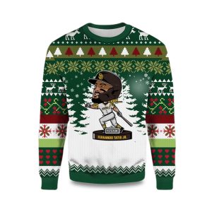 2025 Fernando Tatis JR Postseason Padres Ugly Christmas Sweater 1