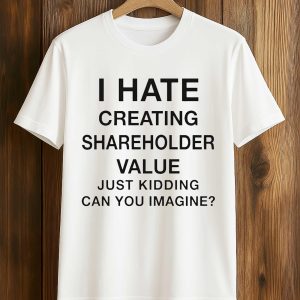 I Hate Creating Shareholder Value Just Kidding Can You Imagine Shirt