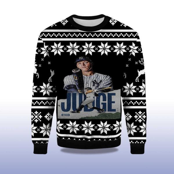 2025 Aaron Judge Yankees Ugly Christmas Sweater 2