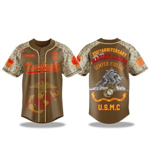 St Louis Cardinals US Marine Corps 250th Birthday Jersey 2025 1