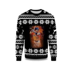 2025 Jose Altuve Houston Astros Ugly Christmas Sweater 1