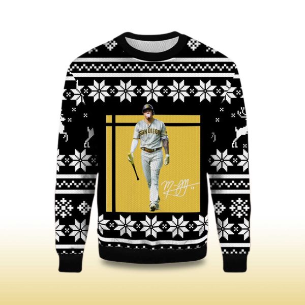 2025 Manny Machado San Diego Padres Ugly Christmas Sweater
