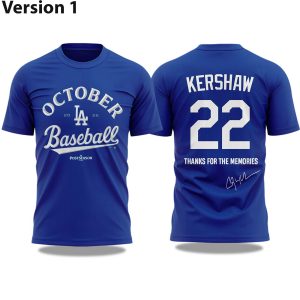 Dodgers Clayton Kershaw Thanks for the Memories 2025 T Shirt