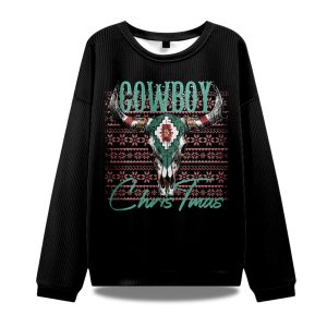 Cowboy Christmas Ugly Sweater 1