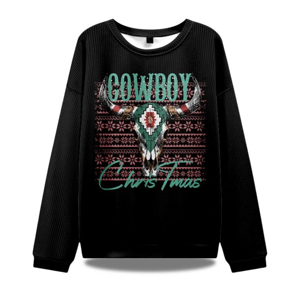 Cowboy Christmas Ugly Sweater 1