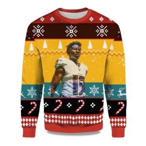 2025 Marquise Brown Baltimore Ravens Ugly Christmas Sweater 1