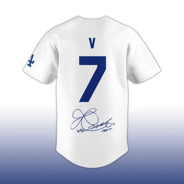 v BTS Los Angles Dodgers Jersey 2025
