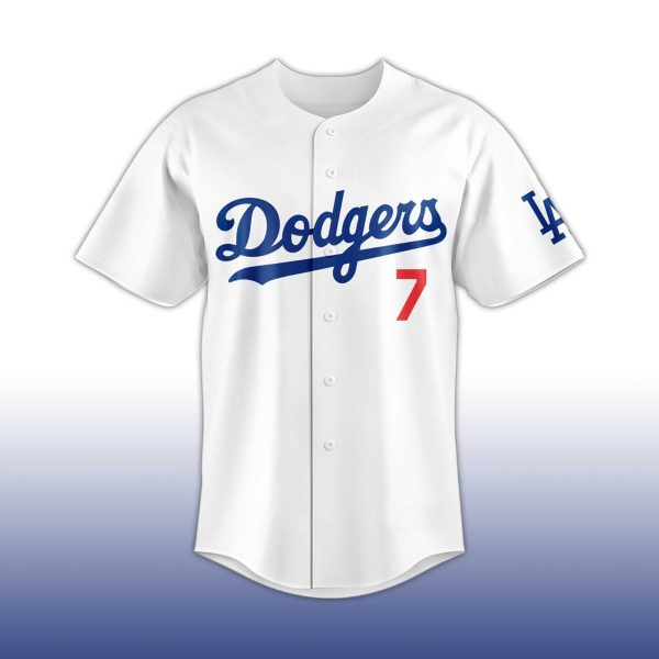 v BTS Los Angles Dodgers Jersey 2025