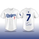 v BTS Los Angles Dodgers Jersey 2025
