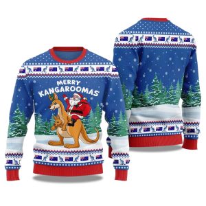 2025 Merry Kangaroomas Ugly Christmas Sweater 1