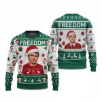 Freedom Charlie Kirk Christmas Ugly Sweater